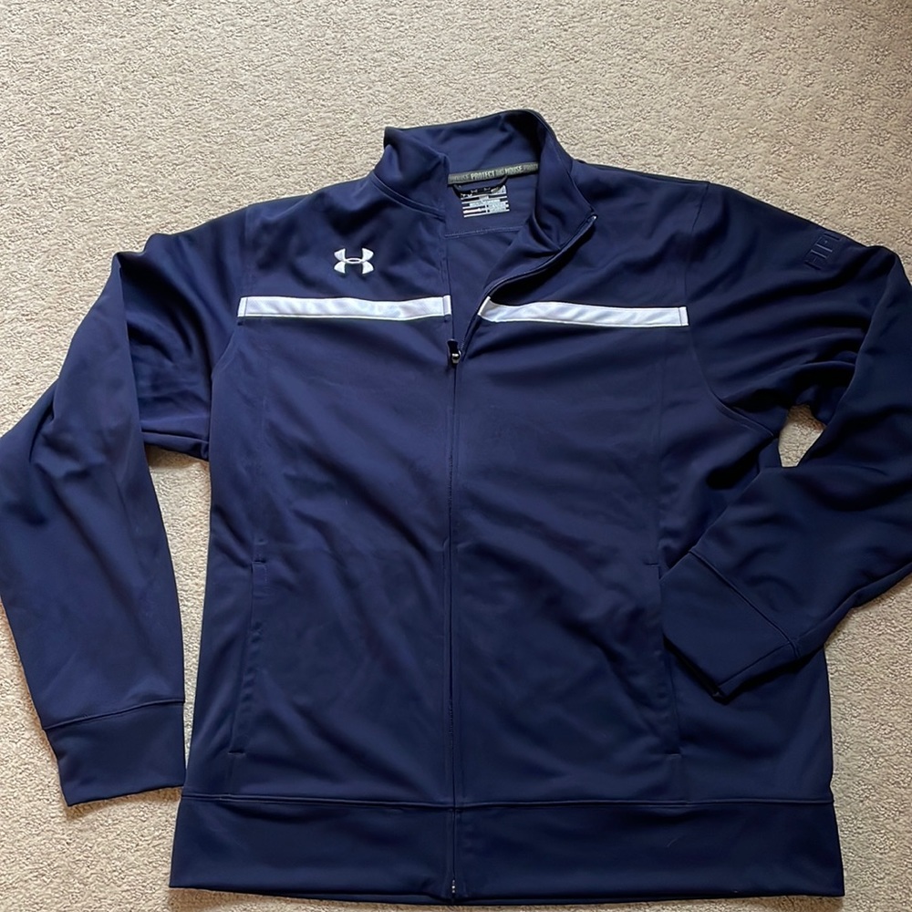 NWOT Under Armour coupe lache blue full zip jacket w pockets